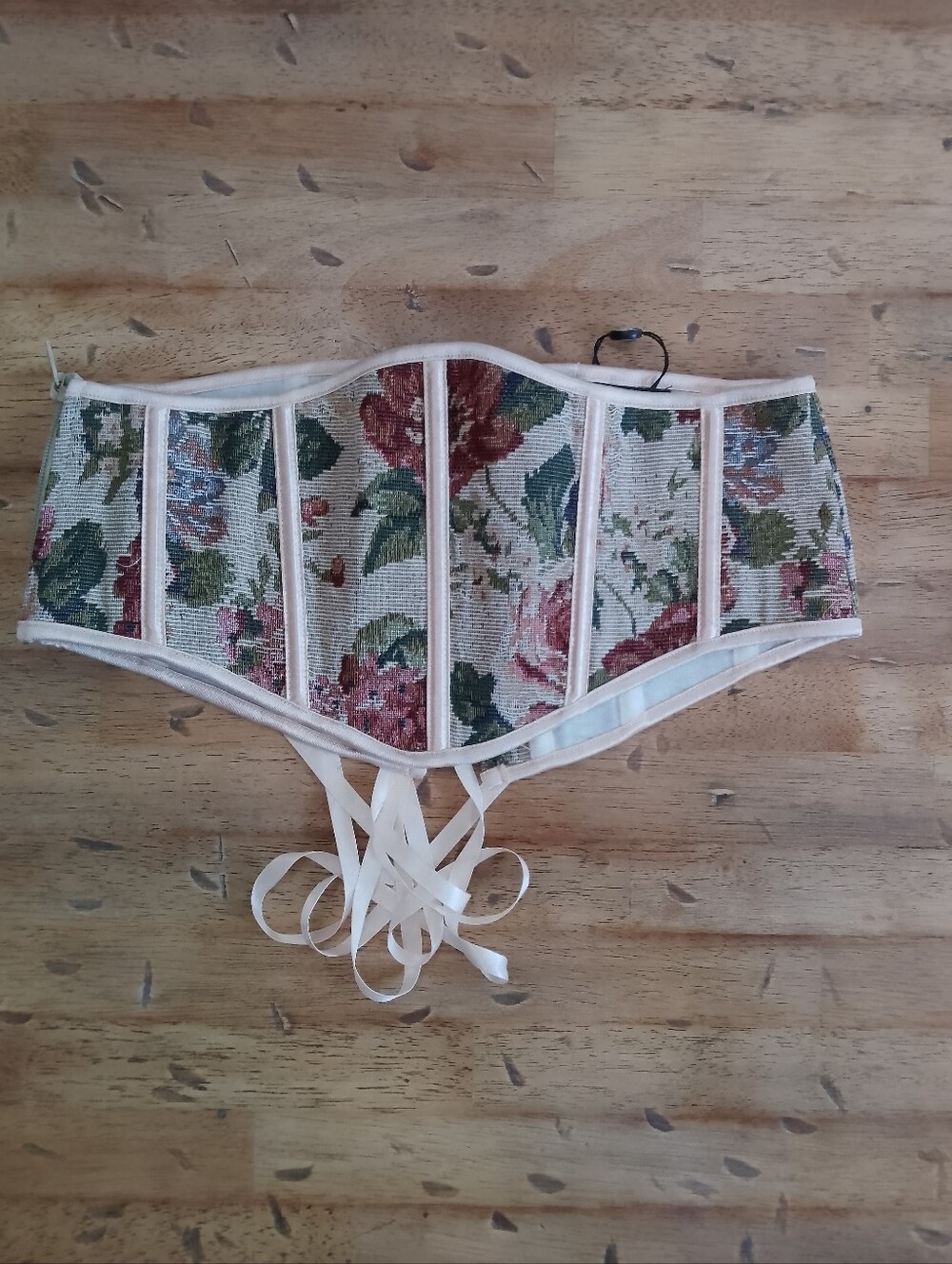 Scarlet Darkness Renaissance Floral Tapestry Corset Waist Belt Ren Faire